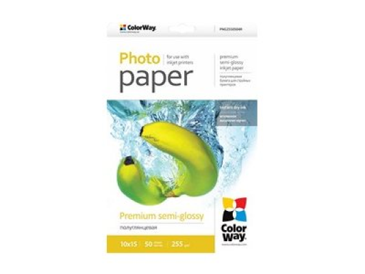 ColorWay Photo Paper, 50 sheets | 255 g / m² | 10x15 | Premium Semi-Glossy