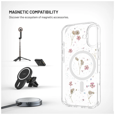 Fixed MagBloom | Back cover | Apple | iPhone 17 | TPU | Blush Plum