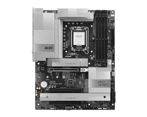 MSI PRO Z890-A WIFI | Processor family Intel | Processor socket LGA1851 | DDR5 UDIMM | Supported hard disk drive interfaces SATA, M.2 | Number of SATA connectors 4