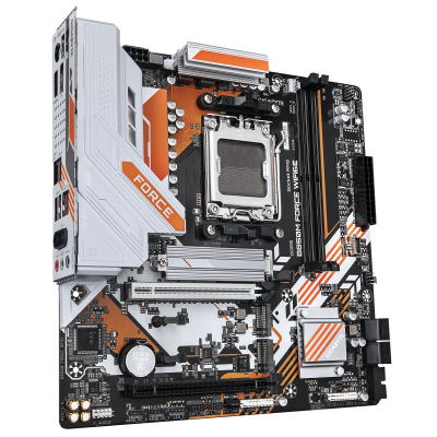 Gigabyte B850M FORCE WIFI6E (rev. 1.0) | Processor family AMD | Processor socket AM5 | DDR5 | Supported hard disk drive interfaces SATA, M.2 | Number of SATA connectors 4