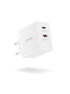 Lenovo Dual USB-C 65W GaN Charger | USB-C | 65 W | Charger