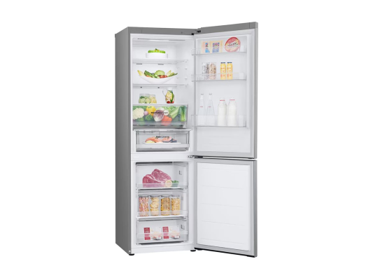 LG Refrigerator | GBV3110EPY | Energy efficiency class E | Free standing | Combi | Height 186 cm | No Frost system | Fridge net capacity 234 L | Freezer net capacity 110 L | Display | 35 dB | Prime Silver