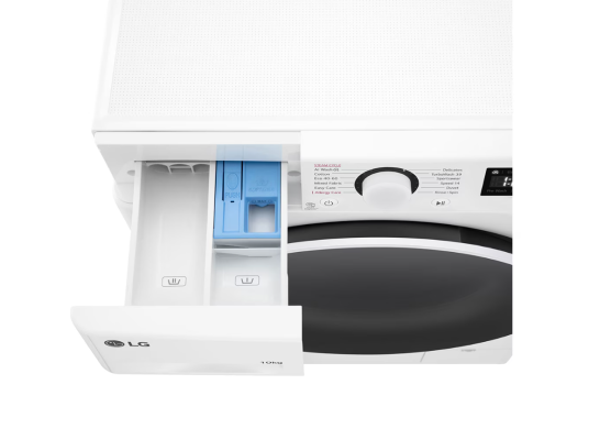 LG Washing machine | F4WR510S0W | Energy efficiency class A-10% | Front loading | Washing capacity 10 kg | 1400 RPM | Depth 57 cm | Width 60 cm | Display | LED | Steam function | Direct drive | White