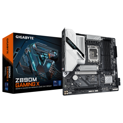 Gigabyte Z890M GAMING X | Processor family Intel | Processor socket LGA1851 | DDR5 | Supported hard disk drive interfaces M.2, SATA | Number of SATA connectors 4