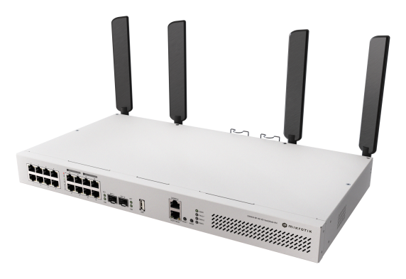 MikroTik Cloud Router Switch with RouterOS L5 Rackmount Case | CRS418-8P-8G-2S+5axQ2axQ-RM