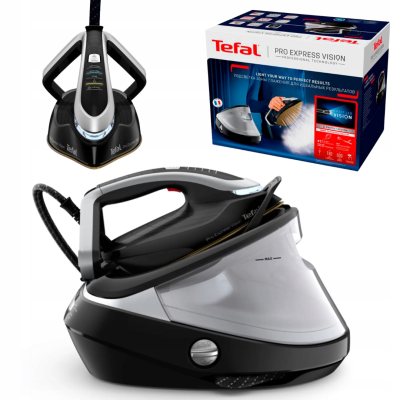 TEFAL | Pro Express Vision GV9821 | 3000 W | 1.2 L | 9 bar | Auto power off | Vertical steam function | Calc-clean function | Black