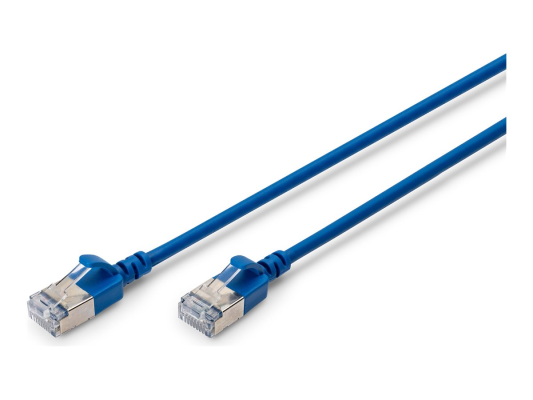 Digitus CAT 6A F-FTP Slim Patch Cable, 0.5 m | DK-1632-A-005S-B | Blue