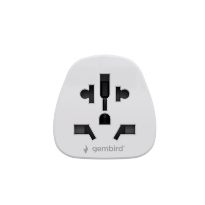 Gembird World to EU power adapter plug, 15 A | A-AC-EUMINTF | Travel adapter