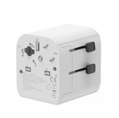 Gembird EU to Universal travel power adapter, 12W | TPA-EU2A12-01-W | 5 V