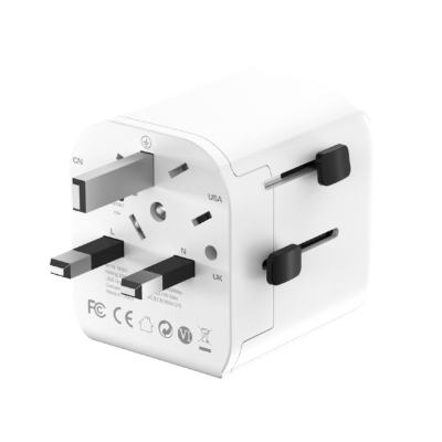 Gembird EU to Universal travel power adapter, 12W | TPA-EU2A12-01-W | 5 V