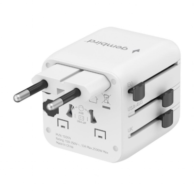 Gembird Universal travel power adapter | TPA-INT-01-W | Travel adapter