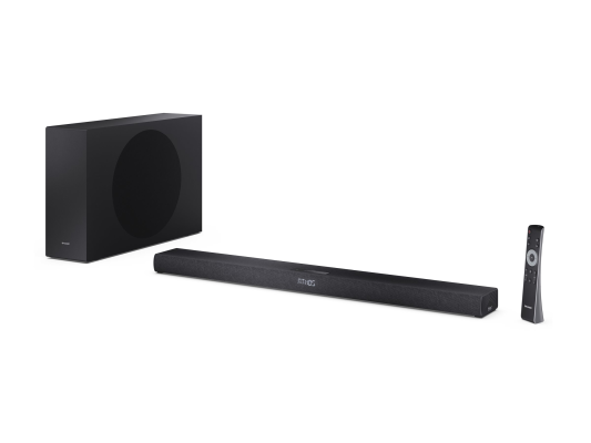 Sharp 2.1ch Ultra-slim Dolby Atmos / DTS Virtual: X Soundbar with Wireless Subwoofer | HT-SBW320 | 360 W | Bluetooth | Black | Wireless connection