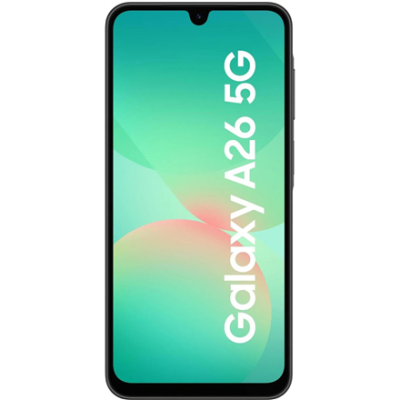 Samsung | Galaxy | A26 (A266B) | Black | 6.7 " | Super AMOLED | 1080 x 2340 pixels | Exynos | 1380 | Internal RAM 8 GB | 256 GB | Dual SIM | MicroSD | 3G | 4G | 5G | Main camera resolution 50 MP | Secondary camera resolut