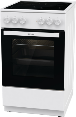 Gorenje Cooker | GEC5A21WG-B | Hob type Electric | Oven type Electric | White | Width 50 cm | Grilling | Depth 59.4 cm | 68 L