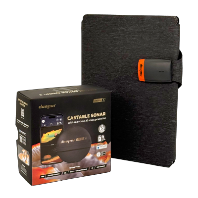 Deeper CHIRP+3 sonar +36W foldable solar charger power bundle