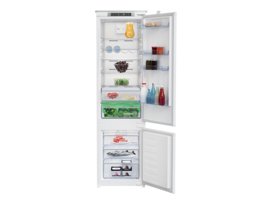 BEKO Refrigerator | BCNA306E42SN | Energy efficiency class E | Built-in | Combi | Height 193.5 cm | No Frost system | Fridge net capacity 215 L | Freezer net capacity 69 L | Display | 37 dB | White