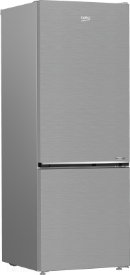 BEKO Refrigerator | B3RCNE564HXB | Energy efficiency class E | Free standing | Combi | Height 192 cm | No Frost system | Fridge net capacity 340 L | Freezer net capacity 150 L | Display | 39 dB | Stainless steel
