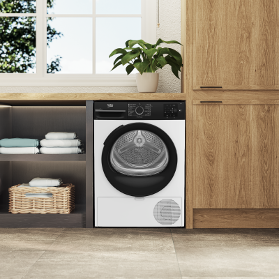 BEKO Dryer Machine | BM3T37249WBB | Energy efficiency class C | Front loading | 7 kg | Digital | Depth 54.5 cm | White
