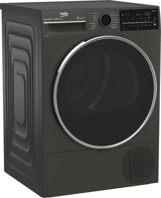 BEKO Dryer Machine | B5T89243M | Energy efficiency class C | Front loading | 9 kg | Heat pump | Digital | Depth 67 cm | Steam function | Black