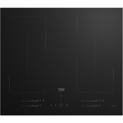 BEKO Hob | HII64720QUF2T | Induction | Number of burners / cooking zones 4 | Touch | Timer | Black