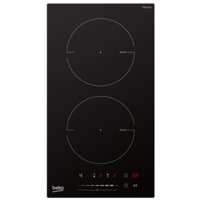 BEKO Hob | HDI32400TO | Induction | Number of burners / cooking zones 2 | Touch control | Timer | Black