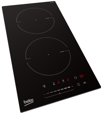 BEKO Hob | HDI32400TO | Induction | Number of burners / cooking zones 2 | Touch control | Timer | Black