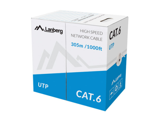 Lanberg | LAN Cable Cat.6 UTP Solid CU CPR + Fluke Passed | LCU6-11CU-0305-S