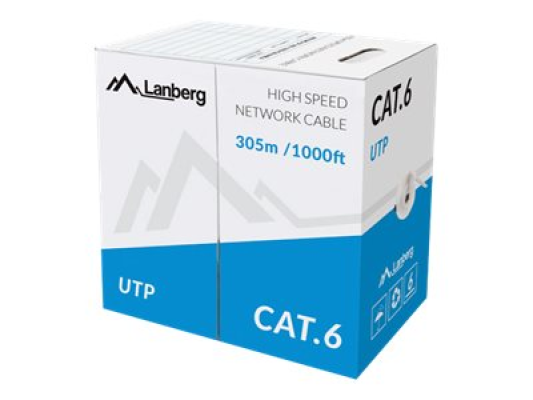 Lanberg | LAN Cable Cat.6 UTP Solid CU CPR + Fluke Passed | LCU6-11CU-0305-S