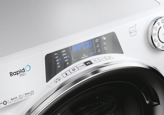 Candy Washing machine | RP4 476BWMBC / 1-S | Energy efficiency class A | Front loading | Washing capacity 7 kg | 1400 RPM | Depth 45 cm | Width 60 cm | Display | 6-digit | Steam function | Wi-Fi | White
