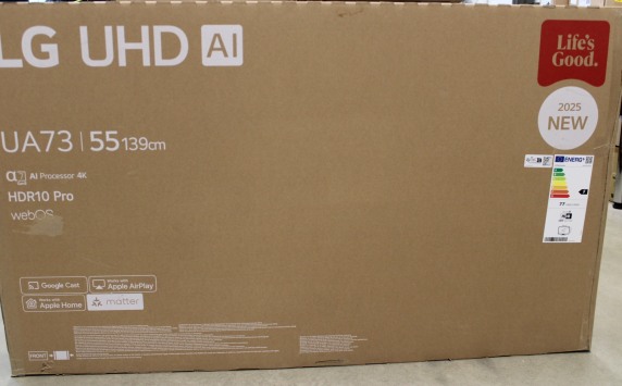 SALE OUT. LG 55UA73003LA | 55 | Smart TV | webOS 25 | UHD | DAMAGED PACKAGING
