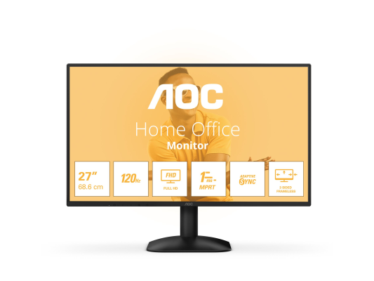 AOC | 27B31H | 27 " | IPS | FHD | 16:9 | 120 Hz | 1 ms | 1920 x 1080 pixels | 300 cd / m² | HDMI ports quantity 1 | Black