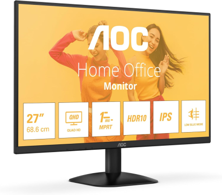 AOC | Q27B35E | 27 " | IPS | QHD | 16:9 | 75 Hz | 1 ms | 2560 x 1440 pixels | 300 cd / m² | HDMI ports quantity 1 | Black