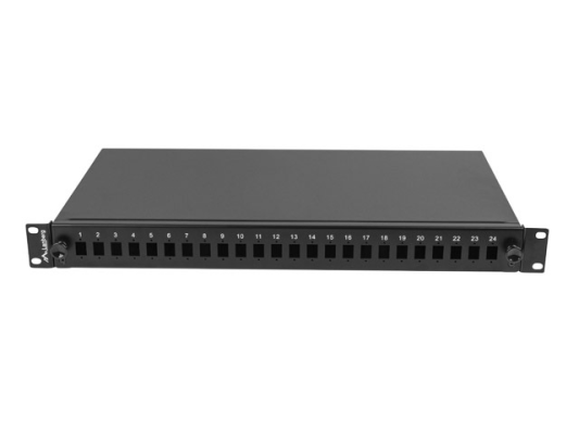 Lanberg Rackmount 19" 1U Fiber Patch panel 24xSC Simplex / 24XLC Duplex Black with Accessories | FOP1-24SS-LDB