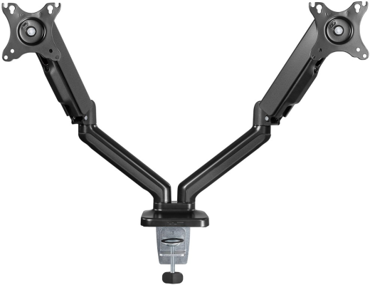 Goobay Desk Mount | Double Monitor Mount with Gas Spring | Swivel, Tilt, Rotation | 17-32 " | Maximum weight (capacity) 9 kg | Black