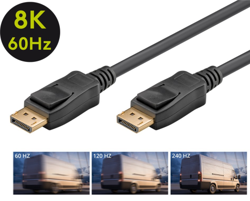 Goobay | DisplayPort Cable 2.0 / 2.1, 40 Gbit / s | 2 m