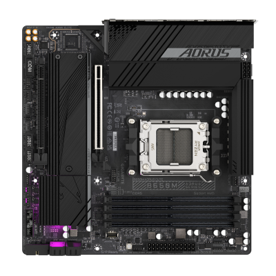 Gigabyte B650M AORUS ELITE (rev. 1.3) | Processor family AMD | Processor socket AM5 | DDR5 | Supported hard disk drive interfaces SATA, M.2 | Number of SATA connectors 4