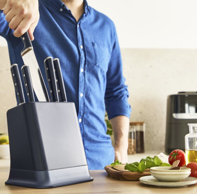 Tefal K297S644 EverSharp Stainless steel 5 pcs Knives Set | TEFAL