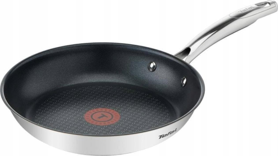 TEFAL Pan | G7320434 Duetto+ | Frying | Diameter 24 cm | Suitable for induction hob | Fixed handle | Black / Silver