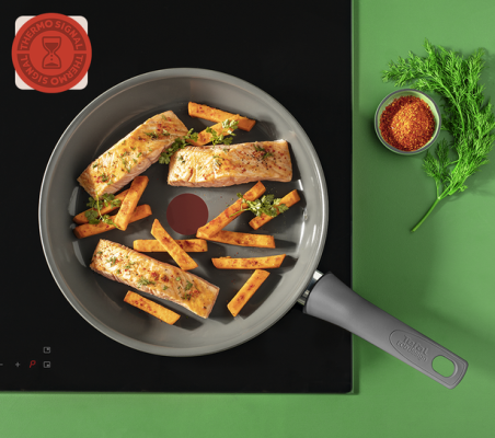 TEFAL Pan | C4260443 | Frying | Diameter 24 cm | Suitable for induction hob | Fixed handle | Grey