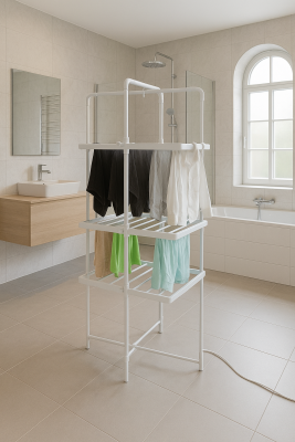 Adler | Foldable Electric Clothes Dryer | AD 7829 | 300 W | Silver / White