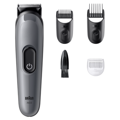 Braun 4-in-1 Grooming Kit | All-in-One Series 3 AIO3500 | Cordless | Number of length steps 14 | Black