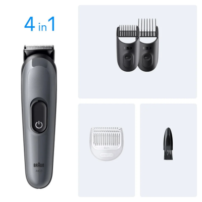 Braun 4-in-1 Grooming Kit | All-in-One Series 3 AIO3500 | Cordless | Number of length steps 14 | Black