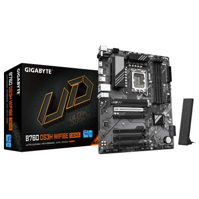 Gigabyte B760 DS3H WF6E GEN5 | Processor family Intel | Processor socket LGA1700 | DDR5 | Supported hard disk drive interfaces M.2, SATA | Number of SATA connectors 4