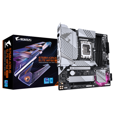 Gigabyte B760M AORUS ELITE WIFI6E GEN5 | Processor family Intel | Processor socket LGA1700 | DDR5 | Supported hard disk drive interfaces M.2, SATA | Number of SATA connectors 4