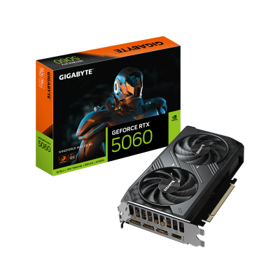 Gigabyte GeForce RTX 5060 WINDFORCE MAX OC 8G | NVIDIA | 8 GB | GeForce RTX 5060 | GDDR7 | HDMI ports quantity 1 | PCI-E 5.0