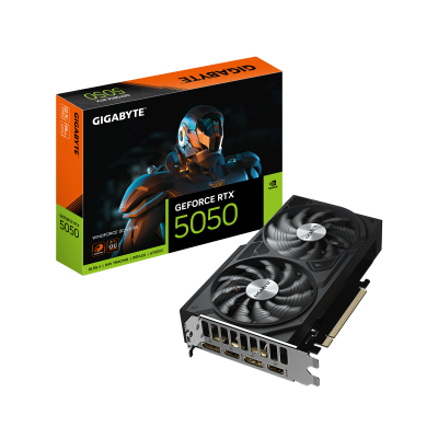 Gigabyte GeForce RTX 5050 WINDFORCE OC V2 8G | NVIDIA | 8 GB | GeForce RTX 5050 | GDDR6 | HDMI ports quantity 2 | PCI-E 5.0