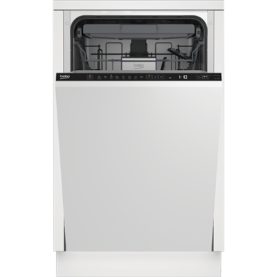 BEKO Dishwasher | DIS46120 | Built-in | Width 45 cm | Number of place settings 11 | Number of programs 6 | Energy efficiency class E | Display | White