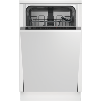 BEKO DIS35026 | Built-in | Width 45 cm | Number of place settings 10 | Number of programs 5 | Energy efficiency class E | Display | White