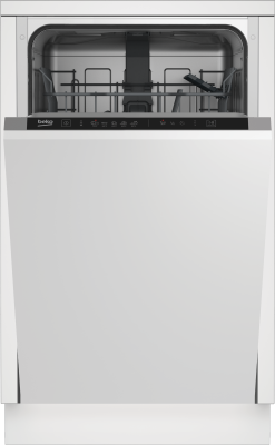 BEKO DIS35026 | Built-in | Width 45 cm | Number of place settings 10 | Number of programs 5 | Energy efficiency class E | Display | White