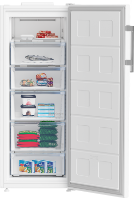 BEKO Freezer | B5RFNE274W | Energy efficiency class E | Upright | Free standing | Height 151.5 cm | Total net capacity 220 L | No Frost system | White
